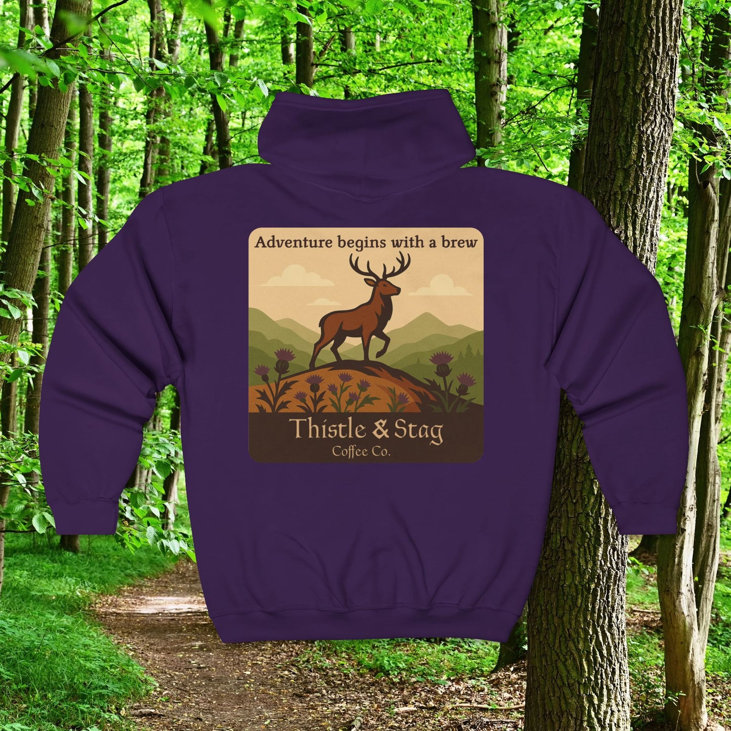 Adventure Begins With A Brew Zip Hoodie