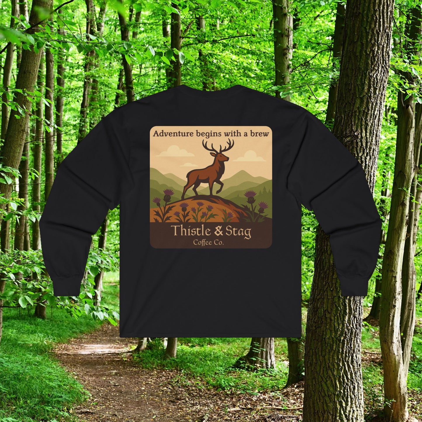 Adventure Begins With A Brew Long Sleeve Tee