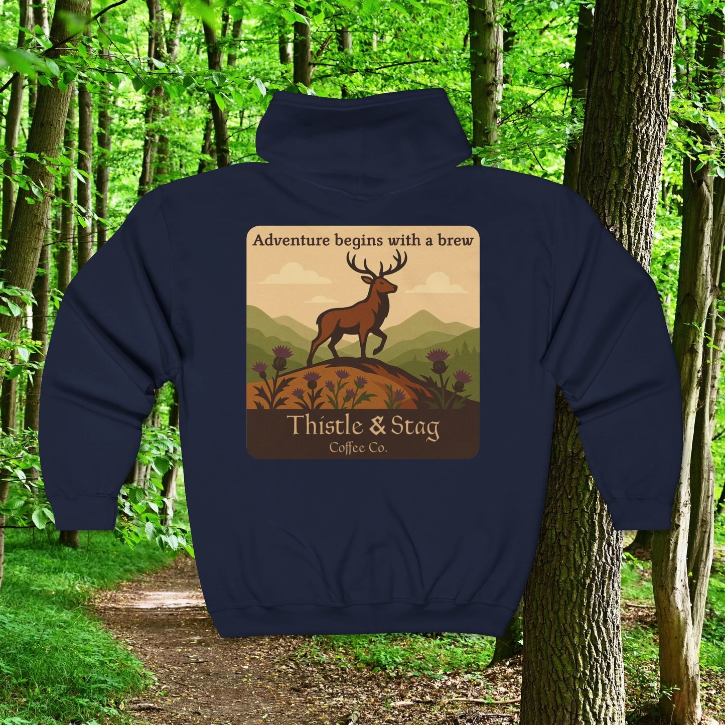Adventure Begins With A Brew Zip Hoodie