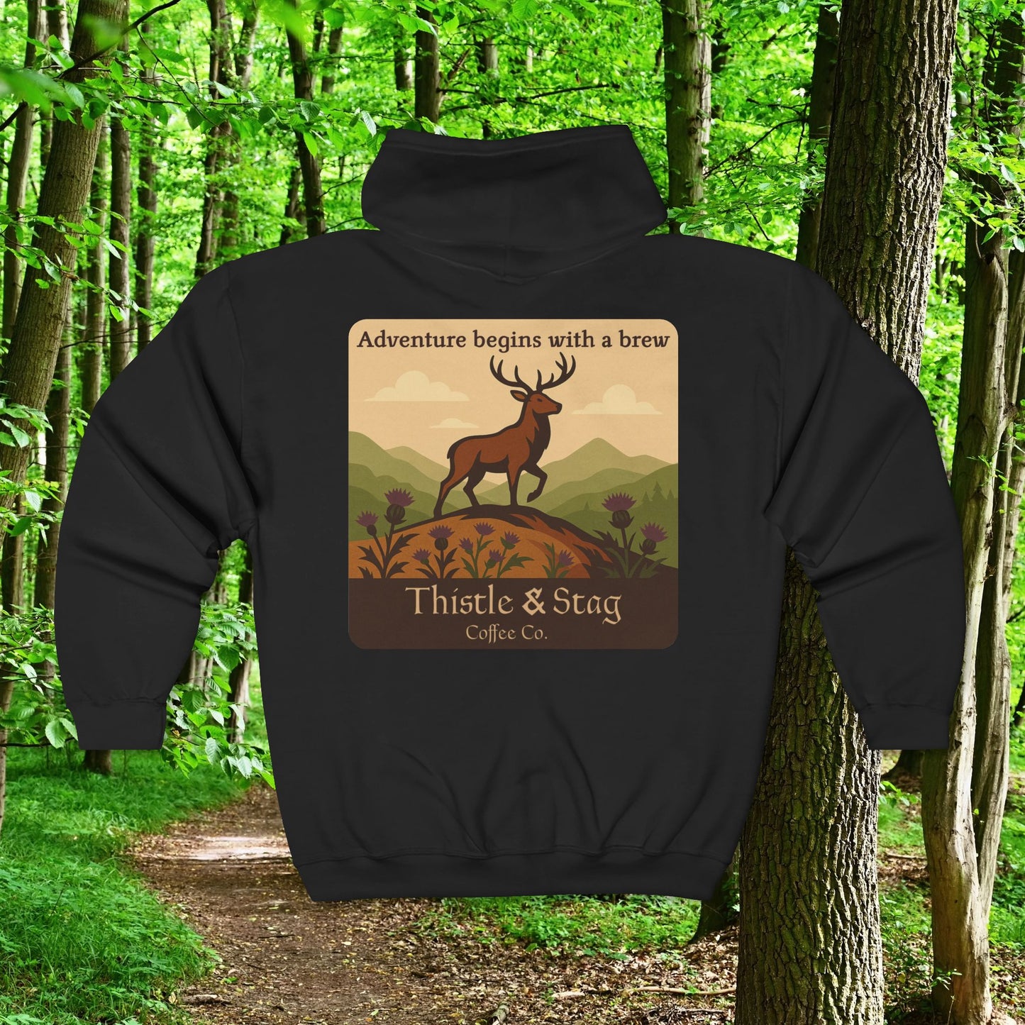Adventure Begins With A Brew Zip Hoodie