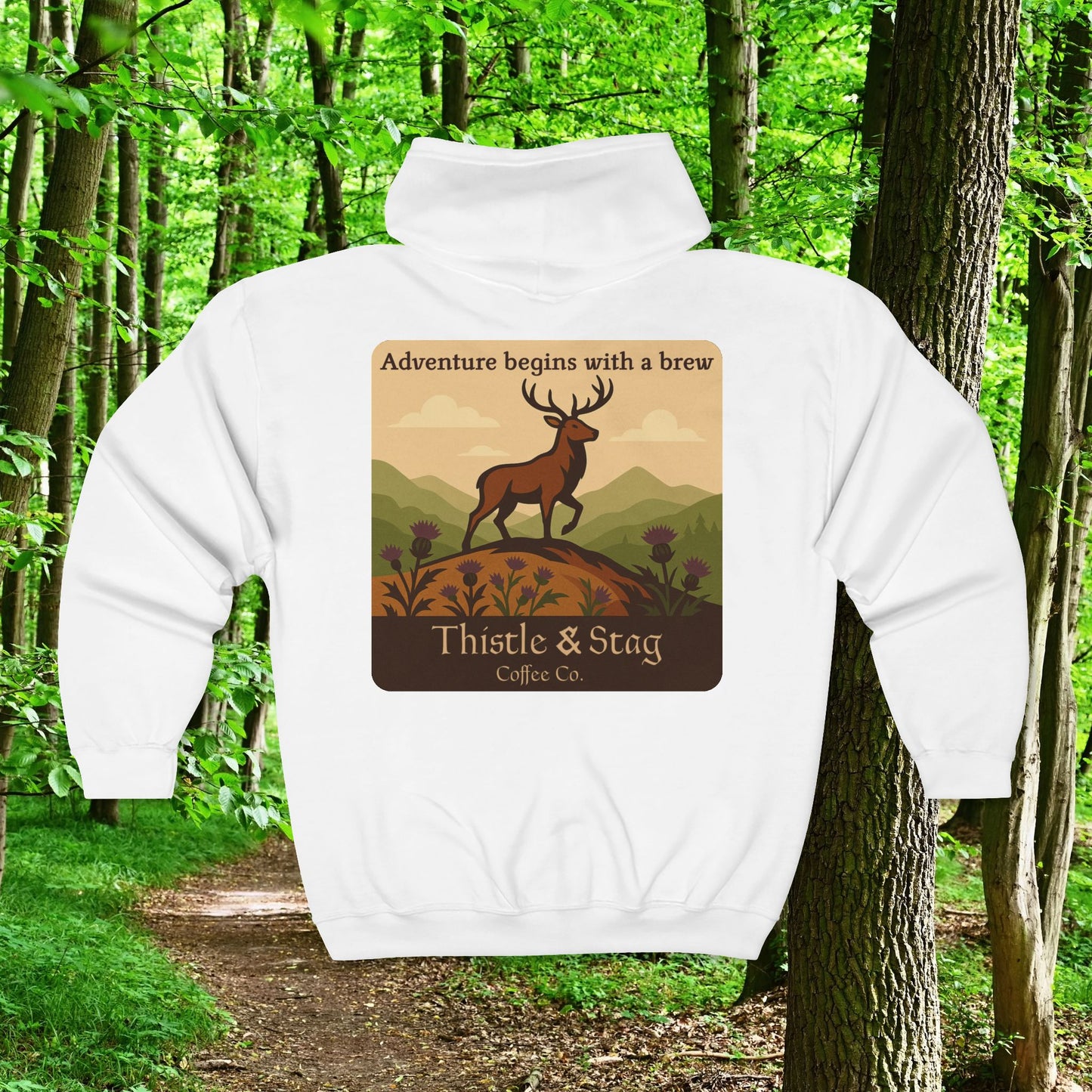 Adventure Begins With A Brew Zip Hoodie